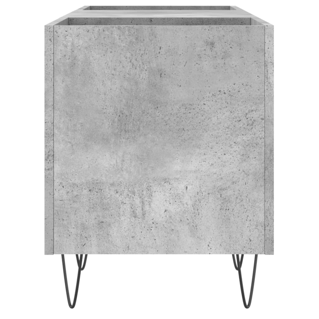 Record Cabinet Concrete Grey 121x38x48 cm Engineered Wood