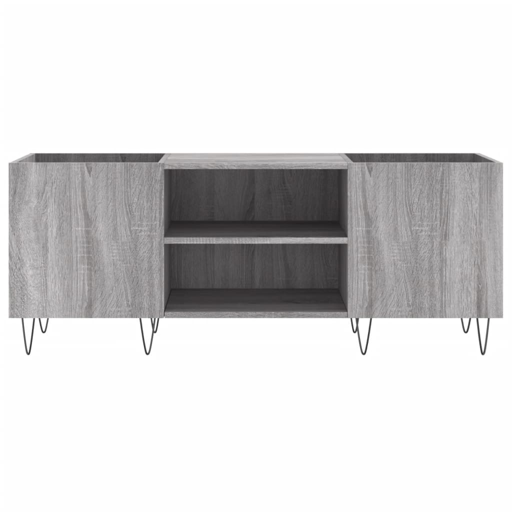 Record Cabinet Grey Sonoma 121x38x48 cm Engineered Wood