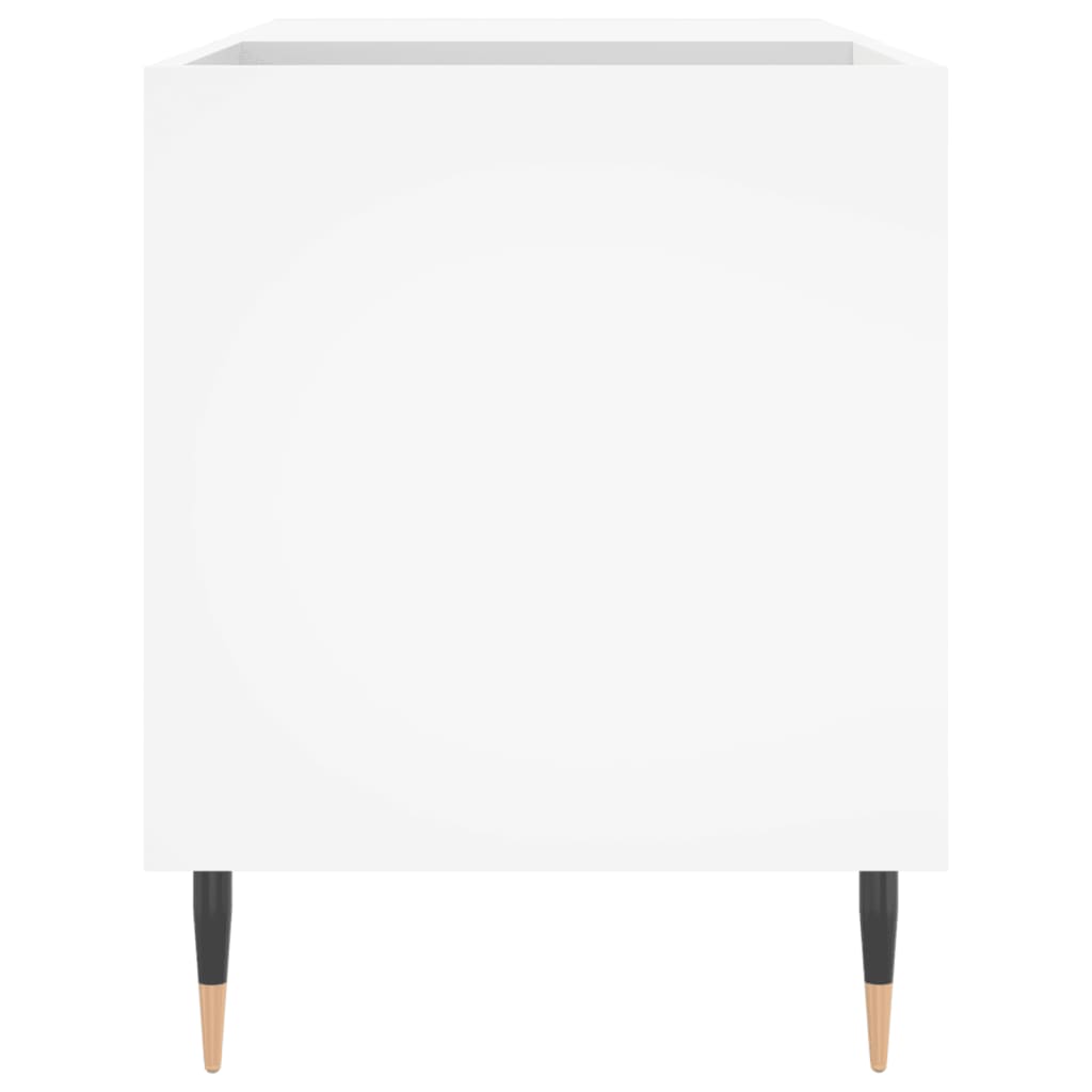 Record Cabinet White 85x38x48 cm Engineered Wood