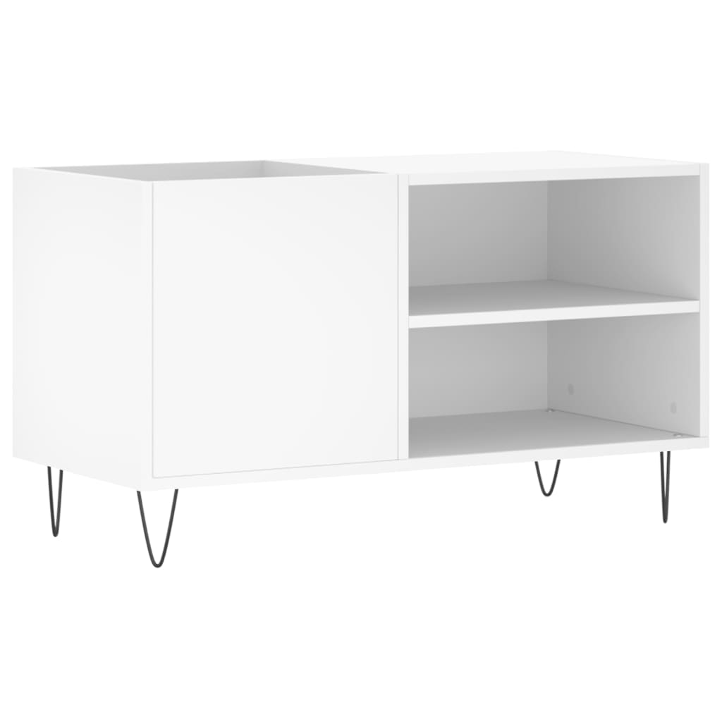 Record Cabinet White 85x38x48 cm Engineered Wood