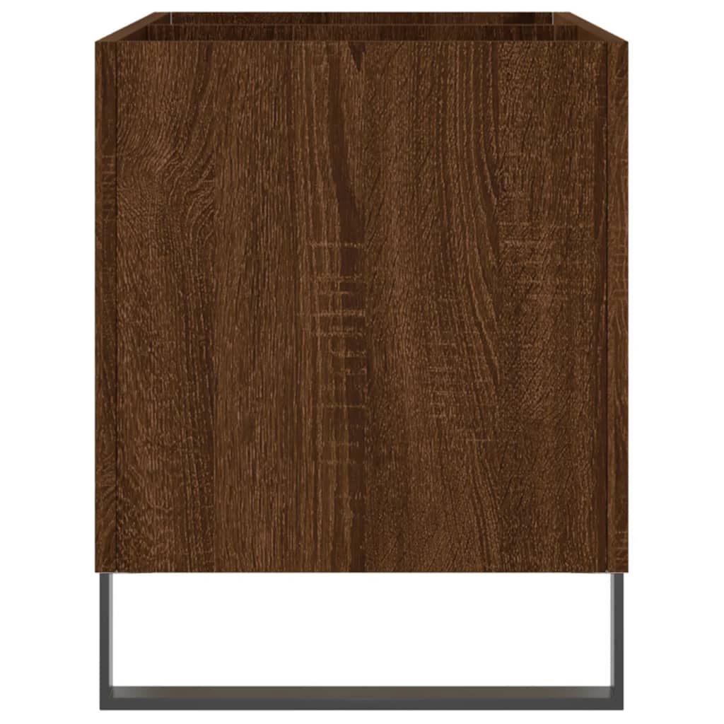Record Cabinet Brown Oak 74.5x38x48 cm Engineered Wood