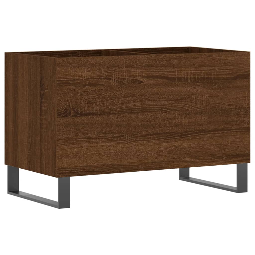 Record Cabinet Brown Oak 74.5x38x48 cm Engineered Wood
