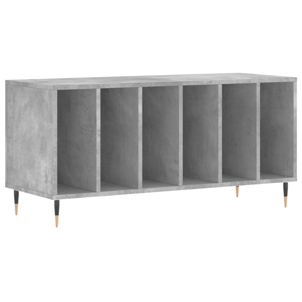 Record Cabinet Concrete Grey 100x38x48 cm Engineered Wood