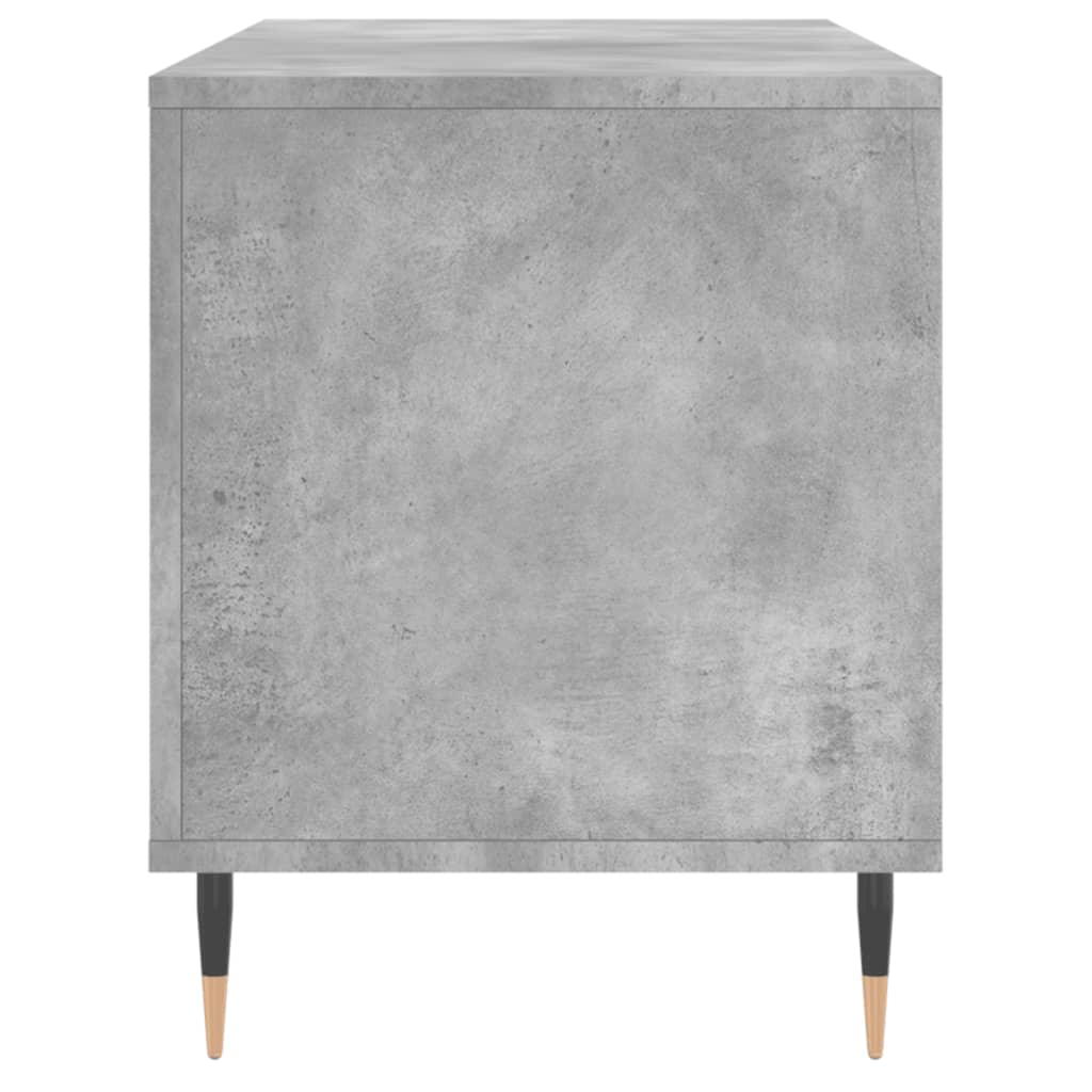 Record Cabinet Concrete Grey 100x38x48 cm Engineered Wood