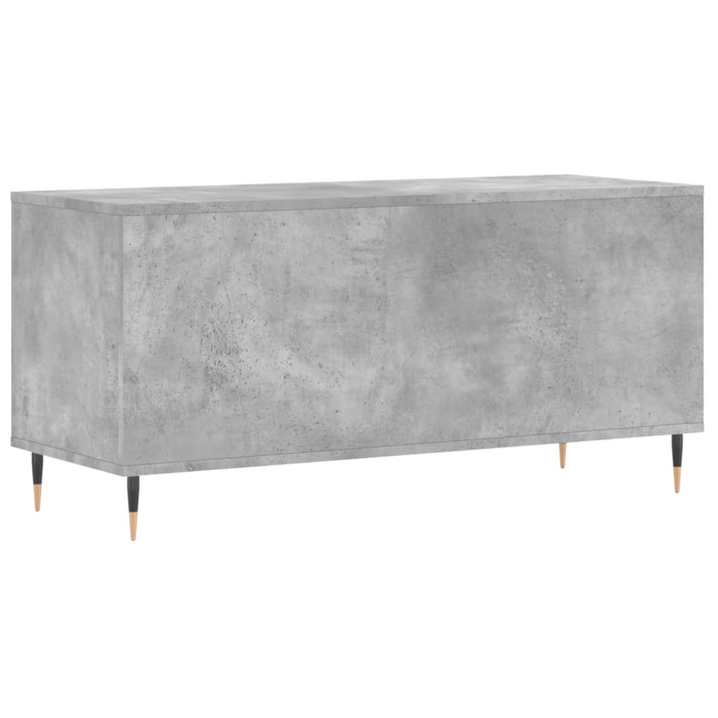 Record Cabinet Concrete Grey 100x38x48 cm Engineered Wood