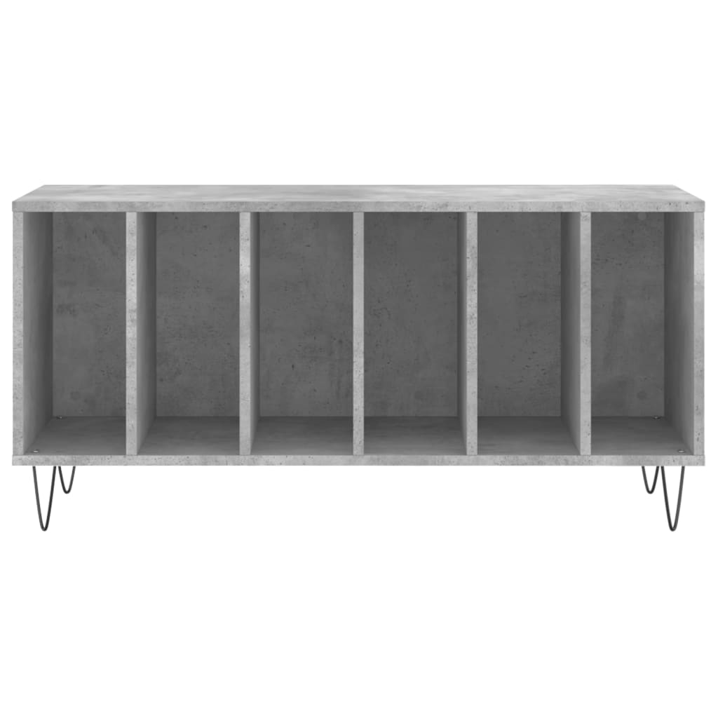 Record Cabinet Concrete Grey 100x38x48 cm Engineered Wood