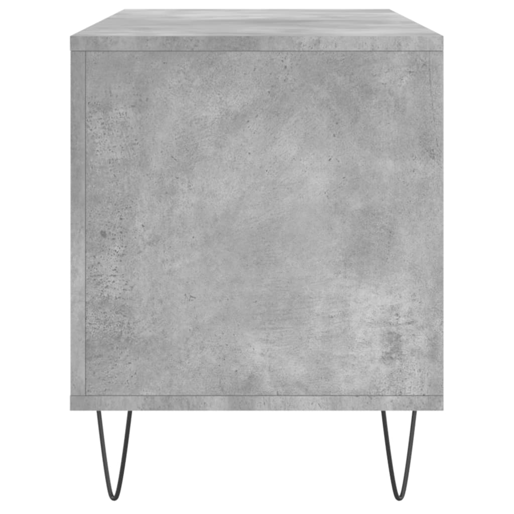 Record Cabinet Concrete Grey 100x38x48 cm Engineered Wood