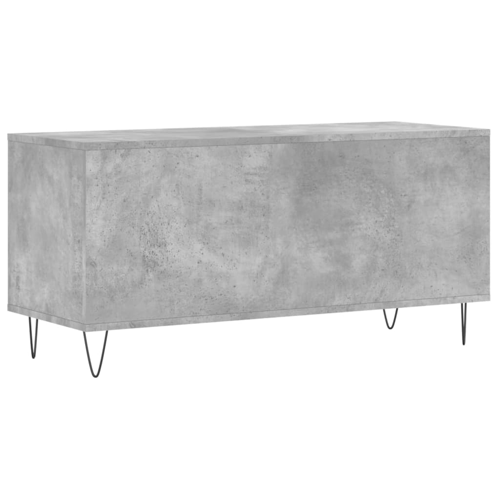 Record Cabinet Concrete Grey 100x38x48 cm Engineered Wood
