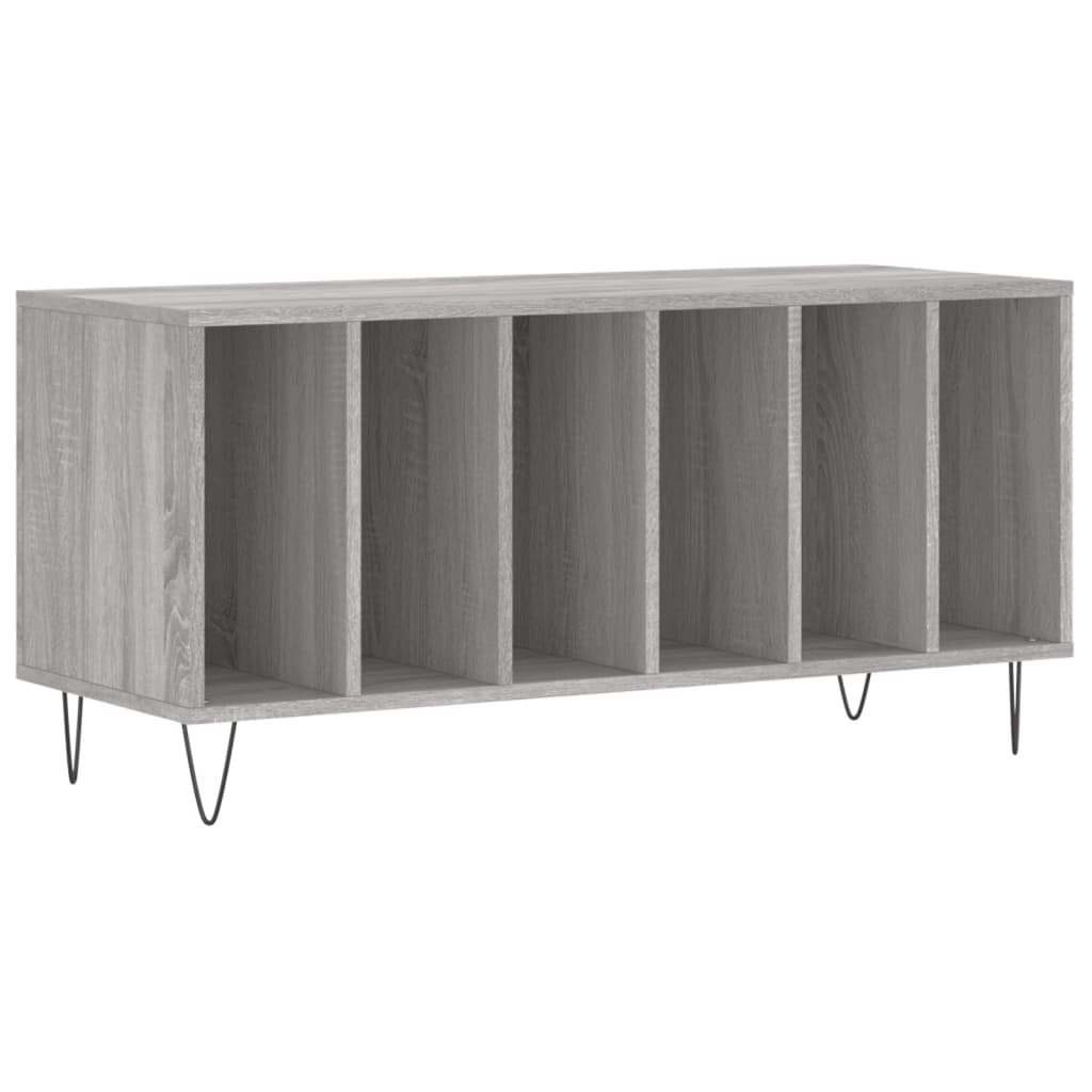 Record Cabinet Grey Sonoma 100x38x48 cm Engineered Wood