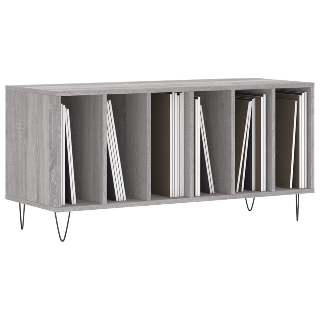 Record Cabinet Grey Sonoma 100x38x48 cm Engineered Wood