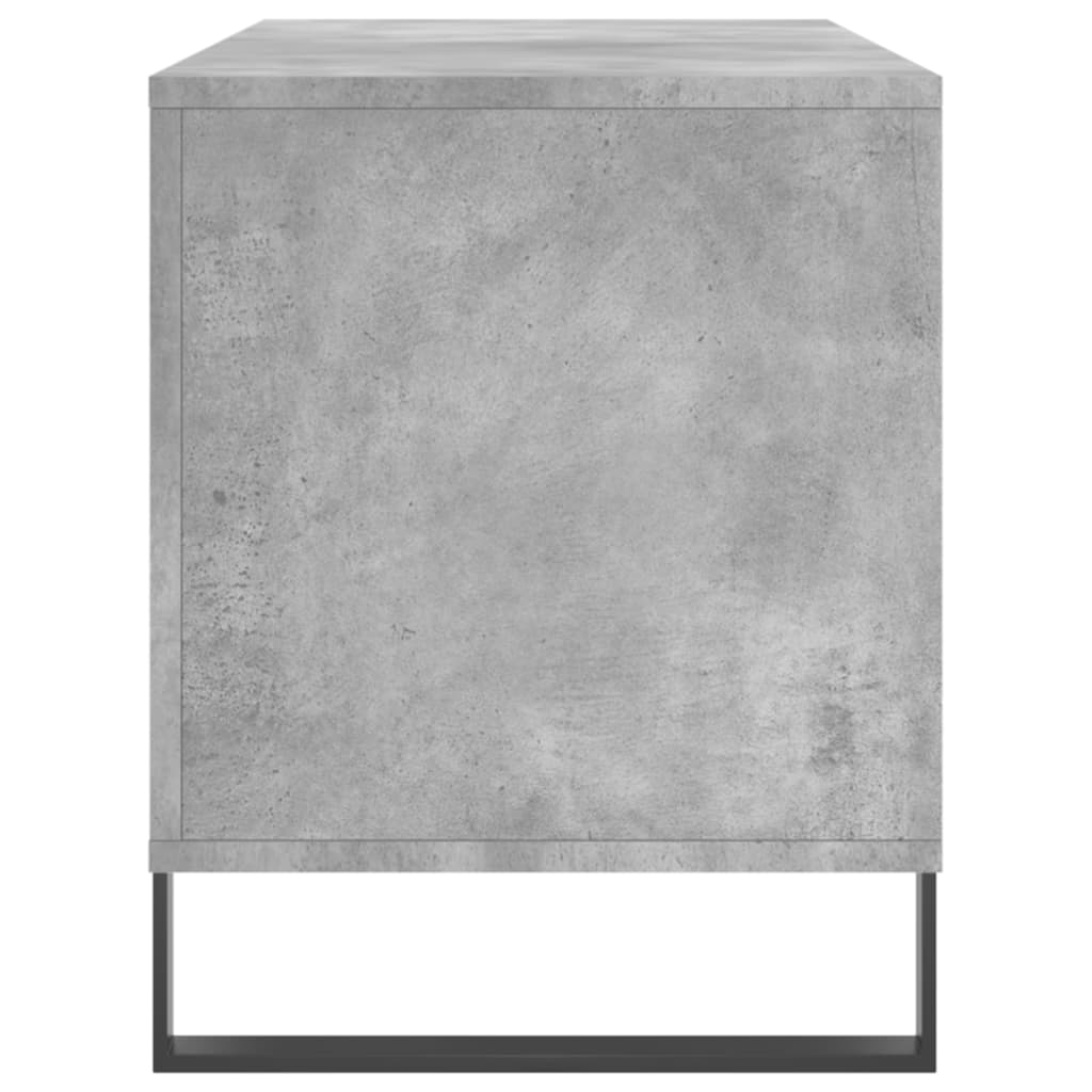 Record Cabinet Concrete Grey 100x38x48 cm Engineered Wood