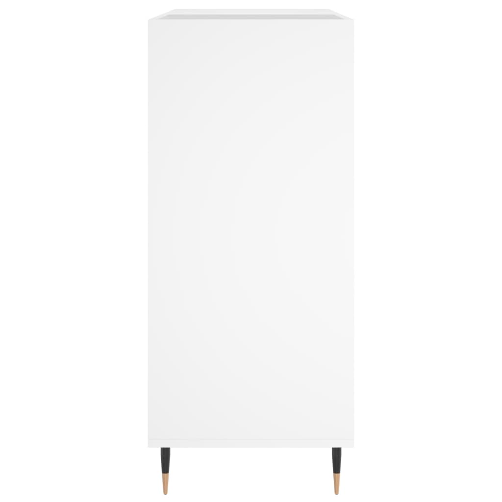 Record Cabinet White 84.5x38x89 cm Engineered Wood