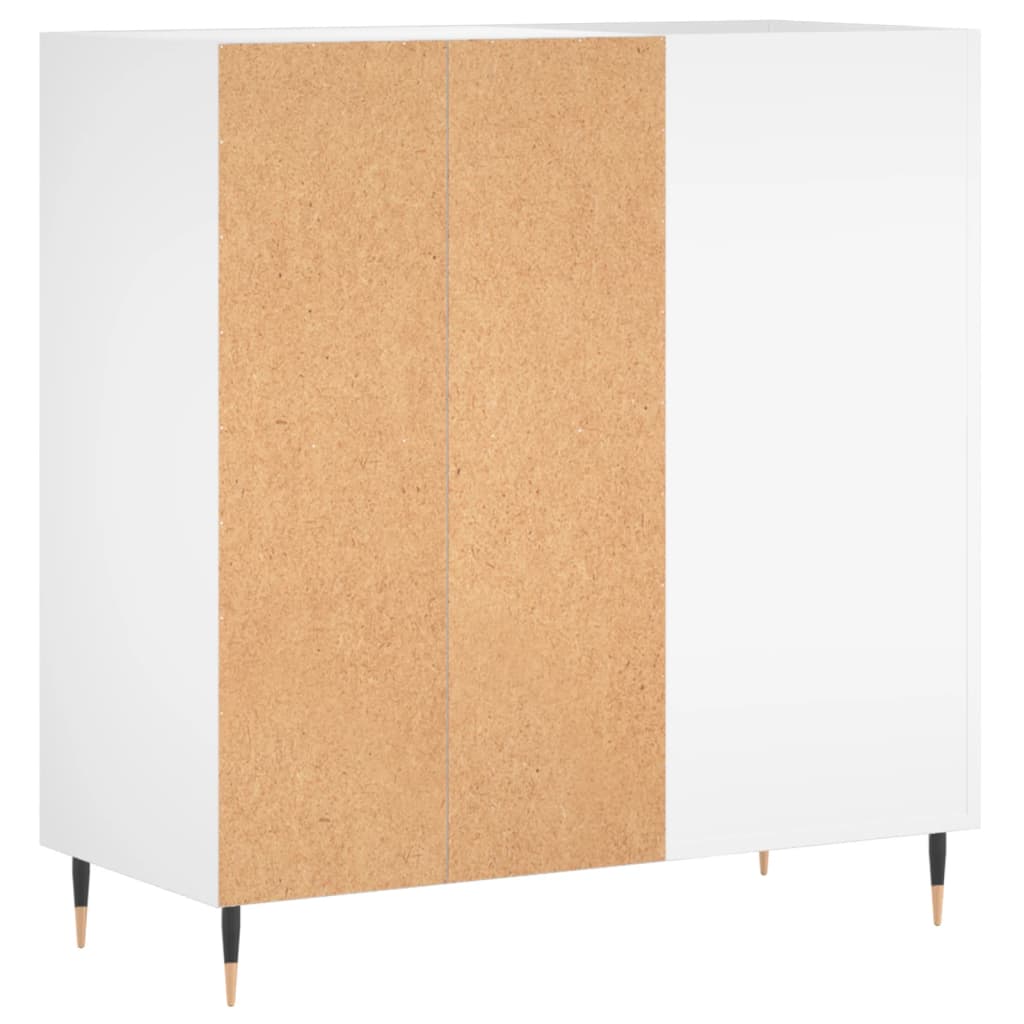 Record Cabinet White 84.5x38x89 cm Engineered Wood