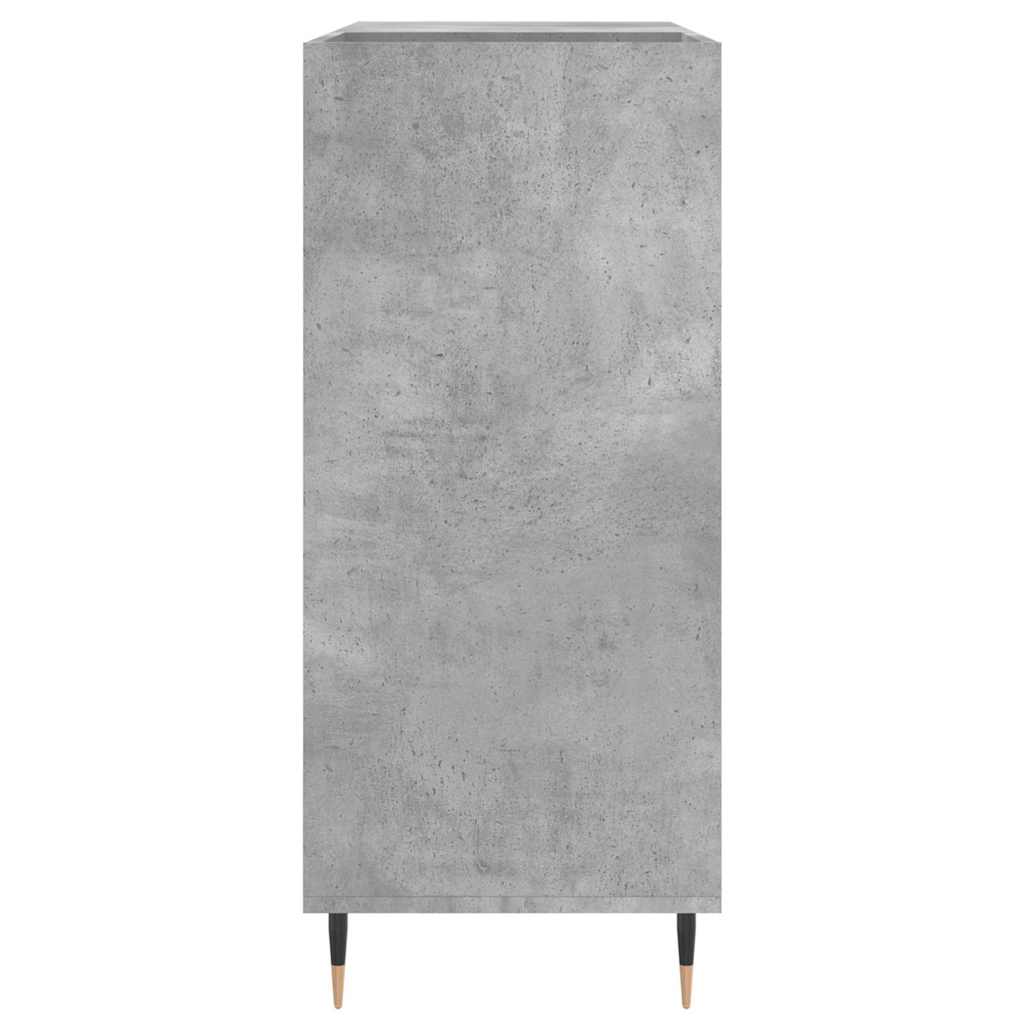 Record Cabinet Concrete Grey 84.5x38x89 cm Engineered Wood