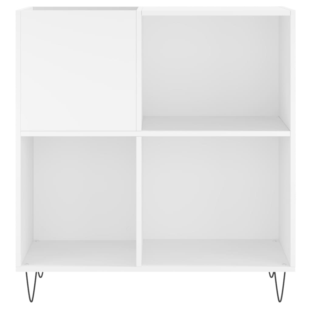Record Cabinet White 84.5x38x89 cm Engineered Wood