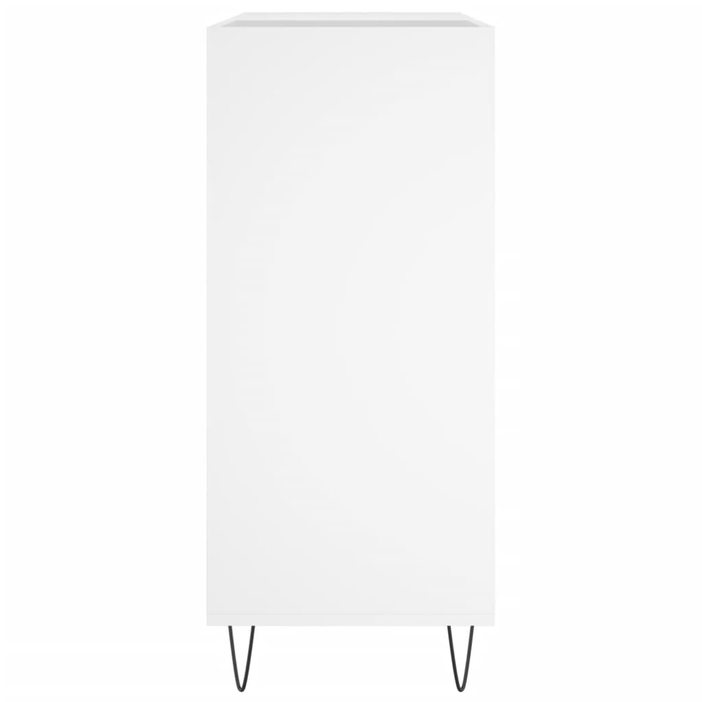 Record Cabinet White 84.5x38x89 cm Engineered Wood