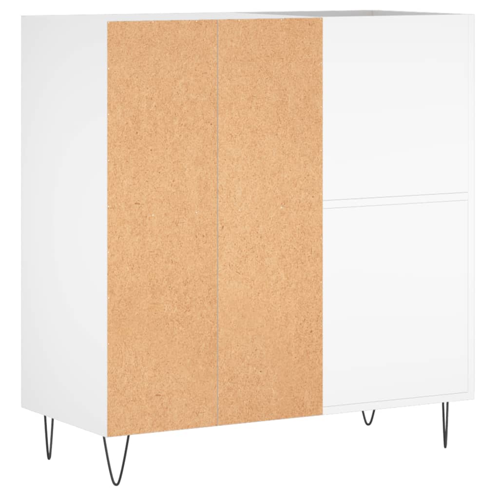 Record Cabinet White 84.5x38x89 cm Engineered Wood