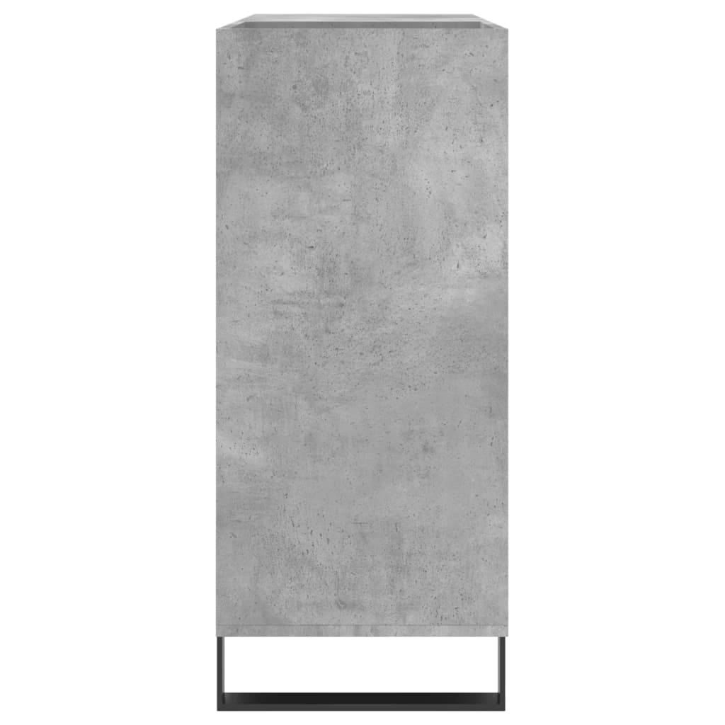 Record Cabinet Concrete Grey 84.5x38x89 cm Engineered Wood