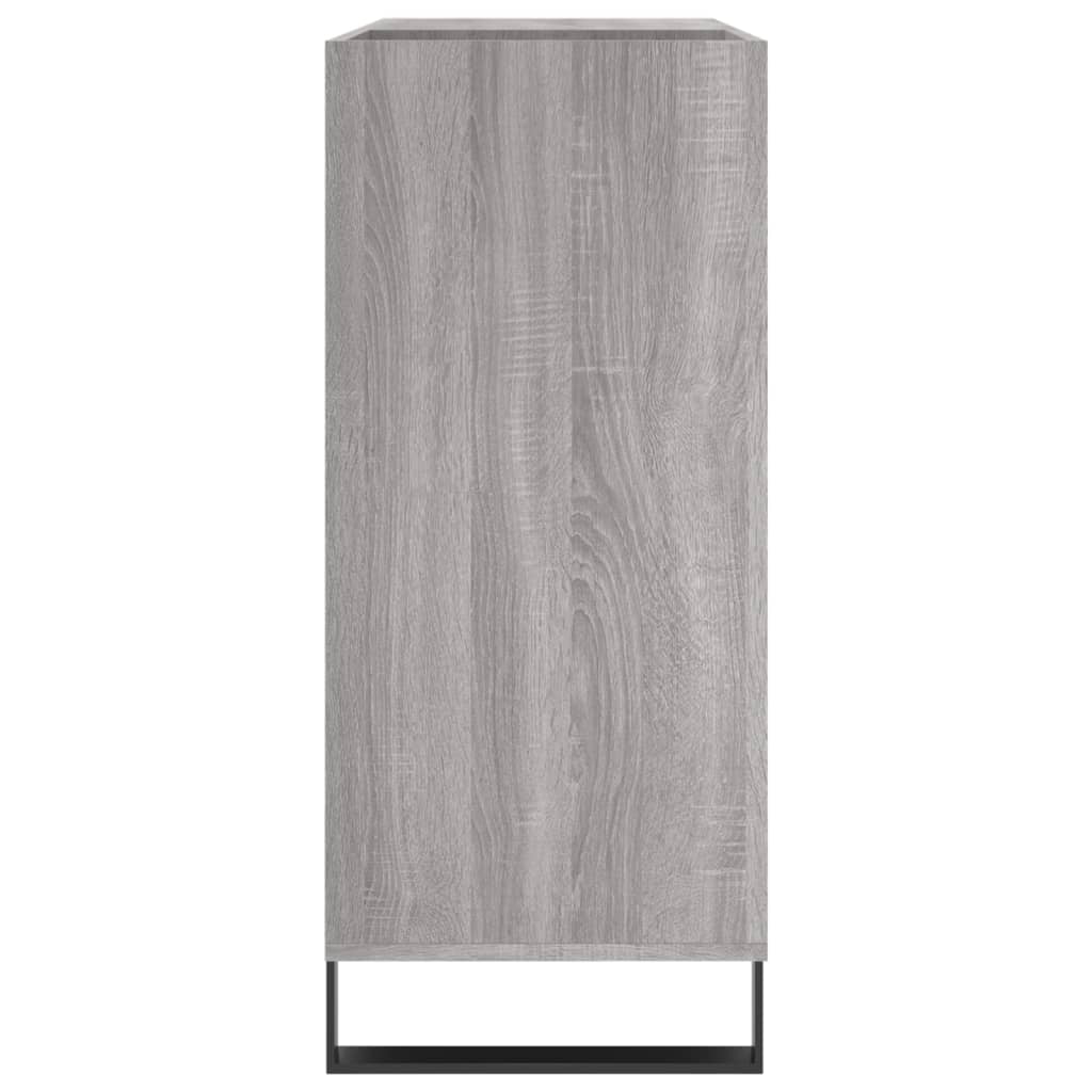 Record Cabinet Grey Sonoma 84.5x38x89 cm Engineered Wood