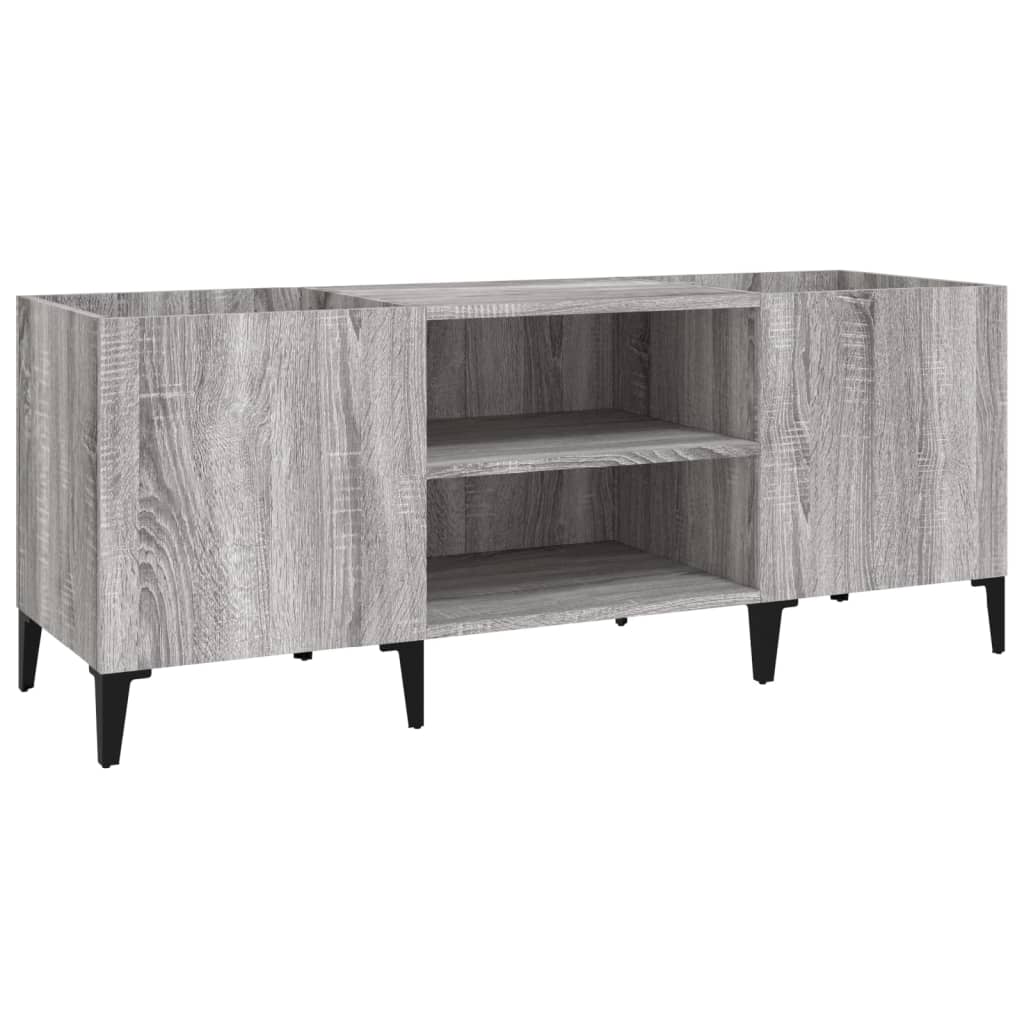 Record Cabinet Grey Sonoma 121x38x48 cm Engineered Wood