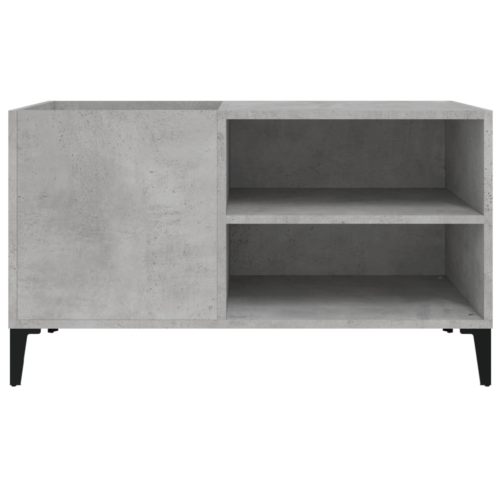 Record Cabinet Concrete Grey 84.5x38x48 cm Engineered Wood