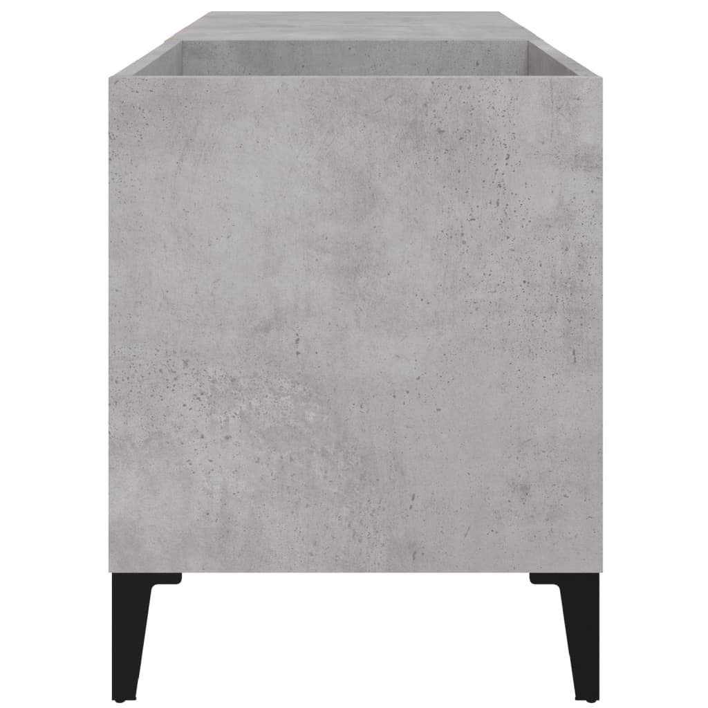 Record Cabinet Concrete Grey 84.5x38x48 cm Engineered Wood