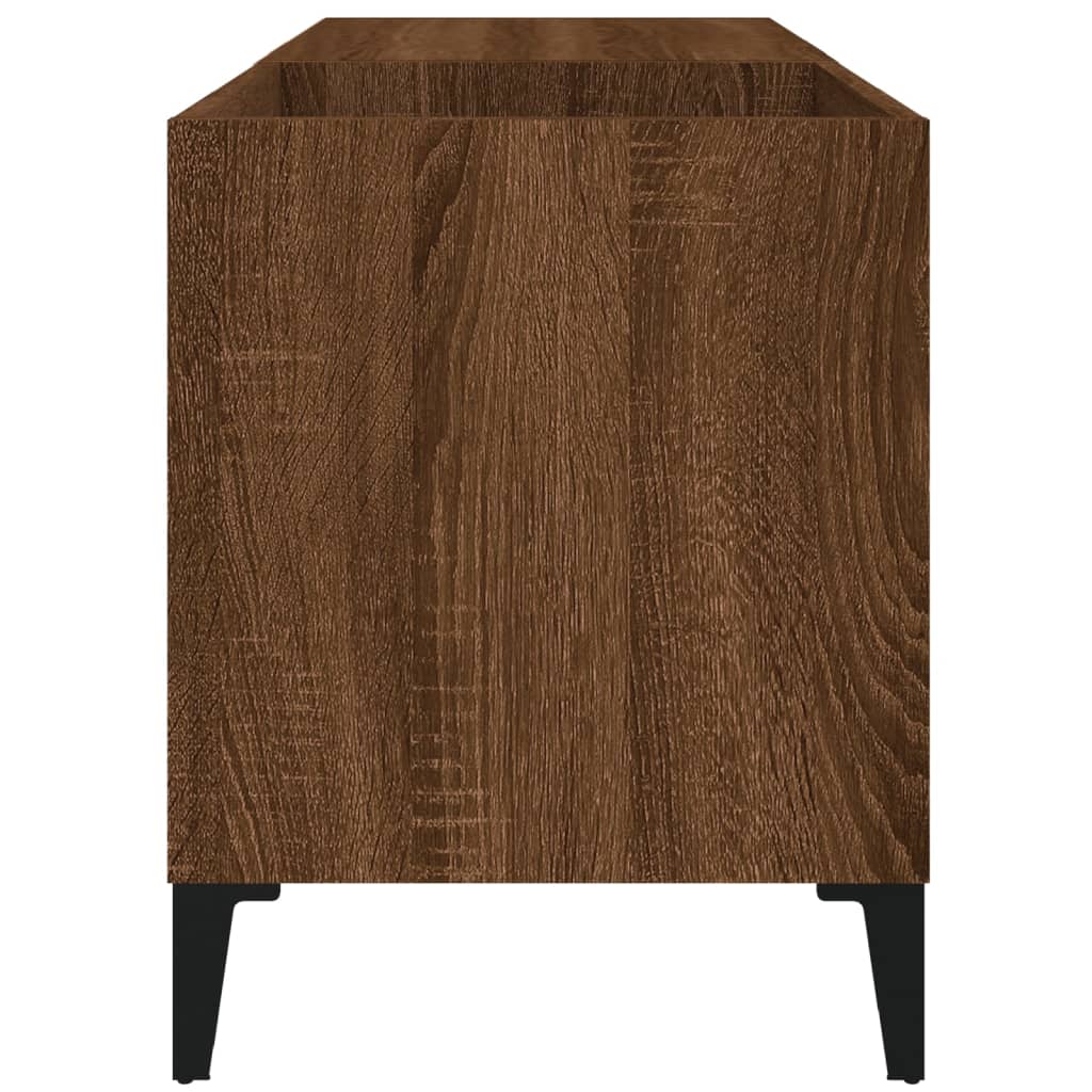 Record Cabinet Brown Oak 84.5x38x48 cm Engineered Wood