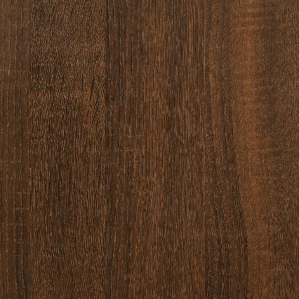 Record Cabinet Brown Oak 84.5x38x48 cm Engineered Wood