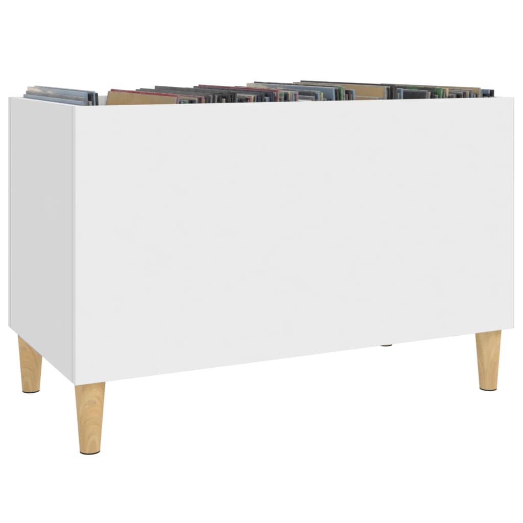Record Cabinet White 74.5x38x48 cm Engineered Wood