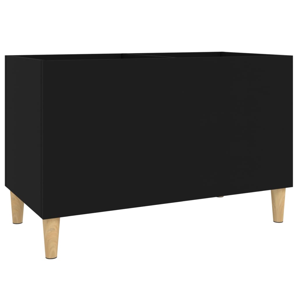 Record Cabinet Black 74.5x38x48 cm Engineered Wood