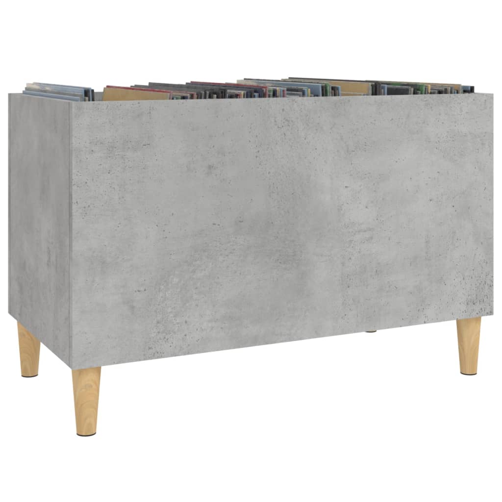 Record Cabinet Concrete Grey 74.5x38x48 cm Engineered Wood