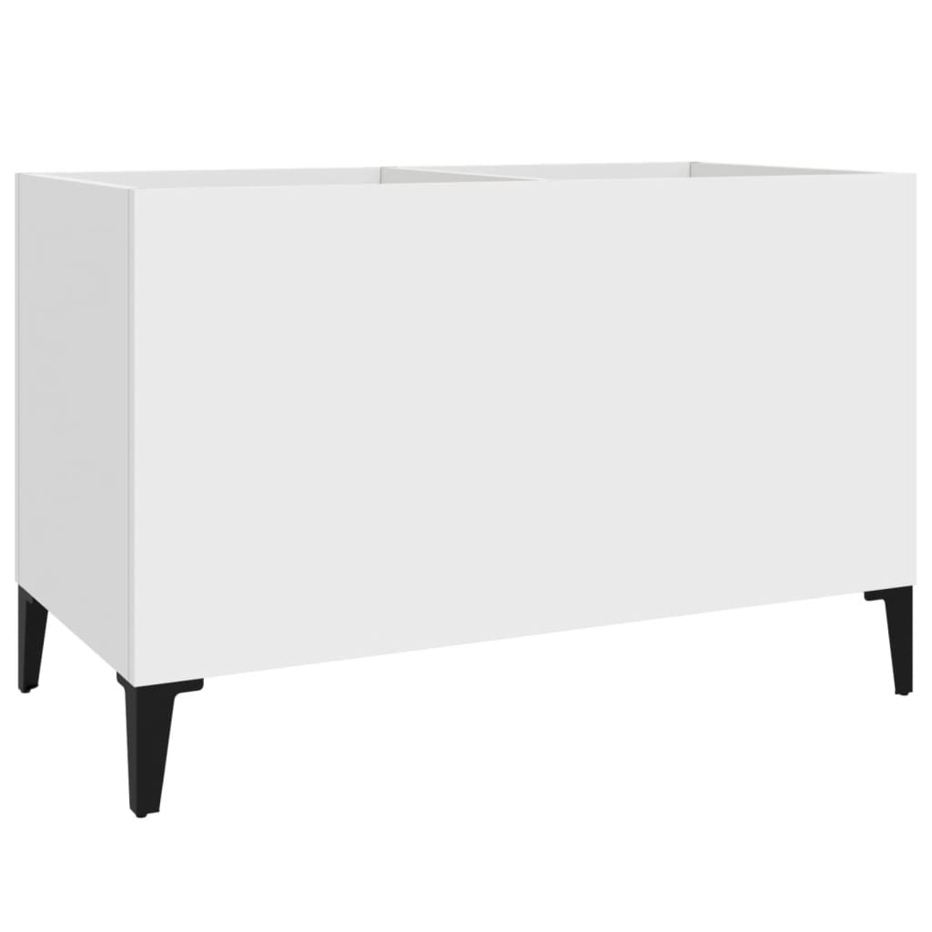 Record Cabinet White 74.5x38x48 cm Engineered Wood