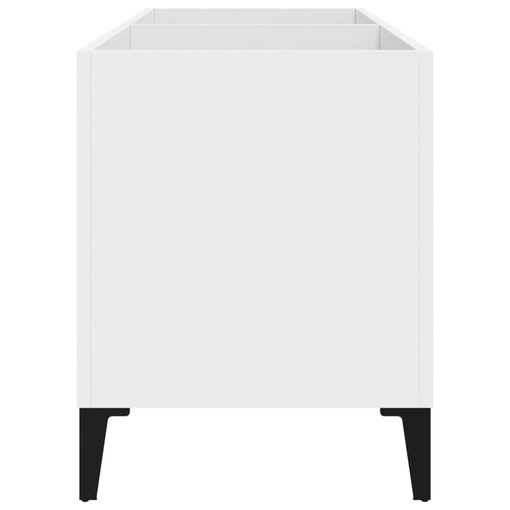 Record Cabinet White 74.5x38x48 cm Engineered Wood