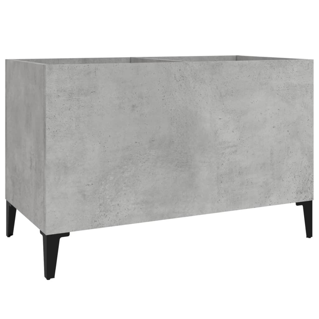Record Cabinet Concrete Grey 74.5x38x48 cm Engineered Wood