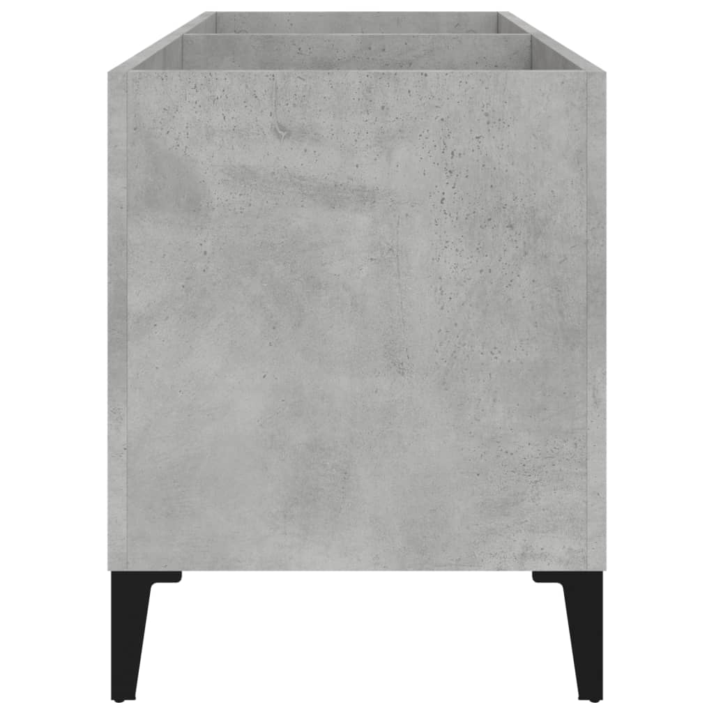 Record Cabinet Concrete Grey 74.5x38x48 cm Engineered Wood