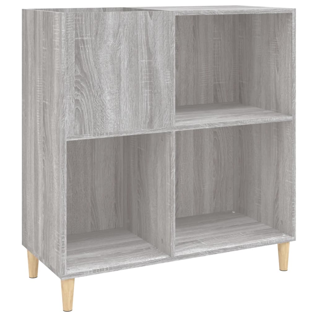 Record Cabinet Grey Sonoma 84.5x38x89 cm Engineered Wood