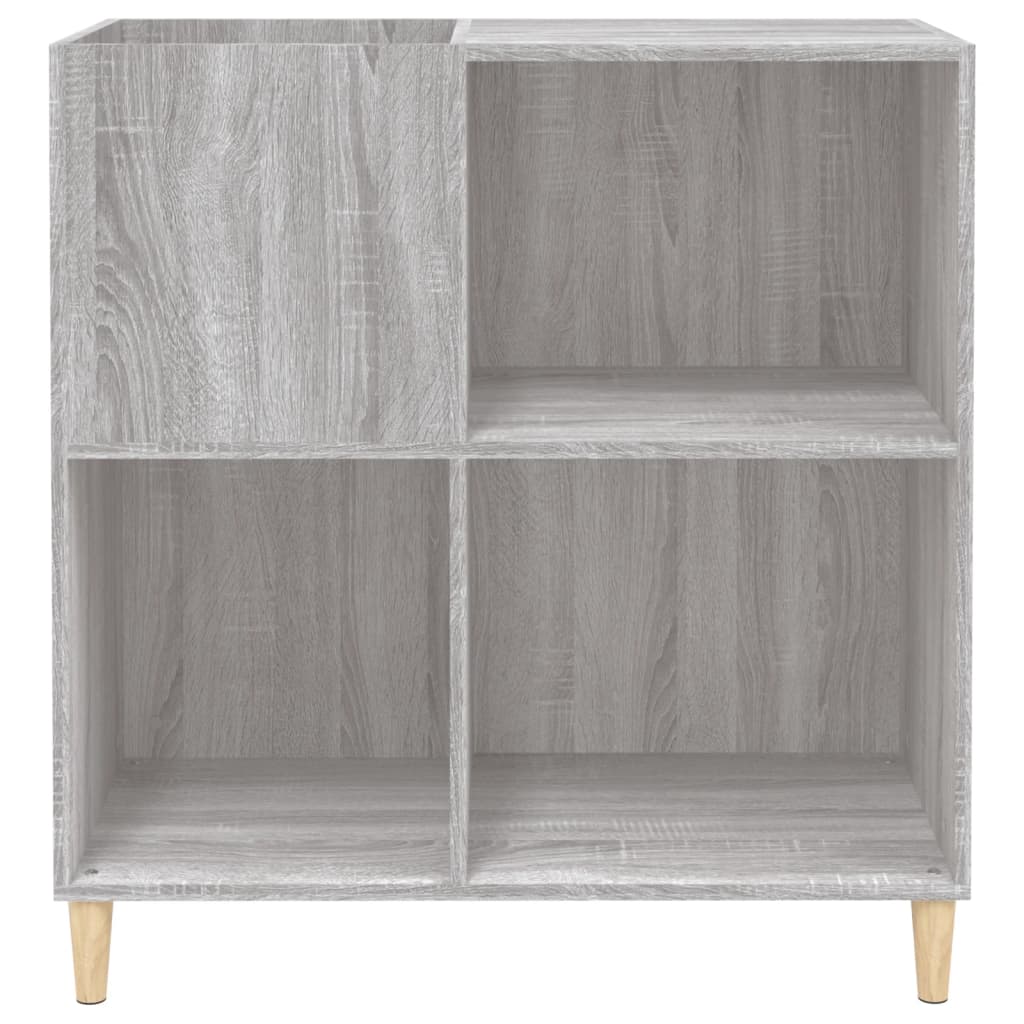 Record Cabinet Grey Sonoma 84.5x38x89 cm Engineered Wood