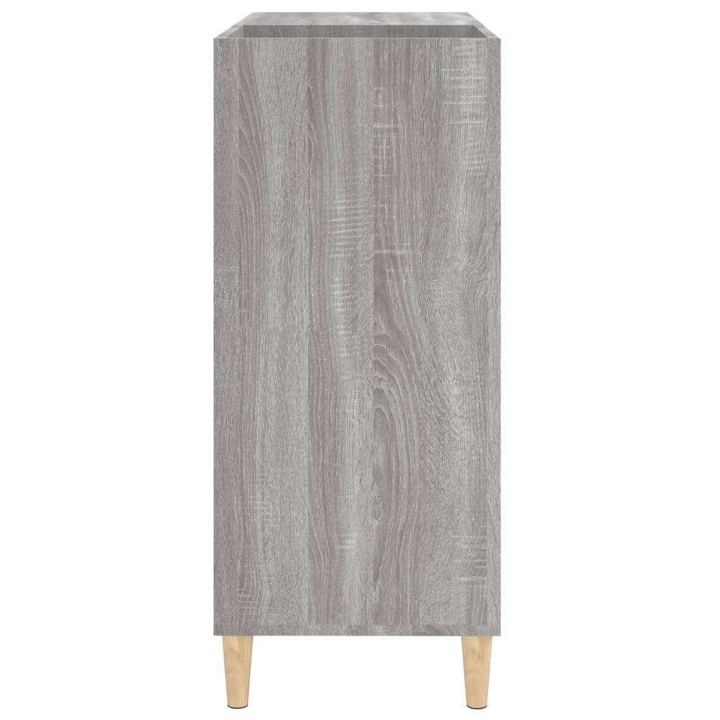 Record Cabinet Grey Sonoma 84.5x38x89 cm Engineered Wood