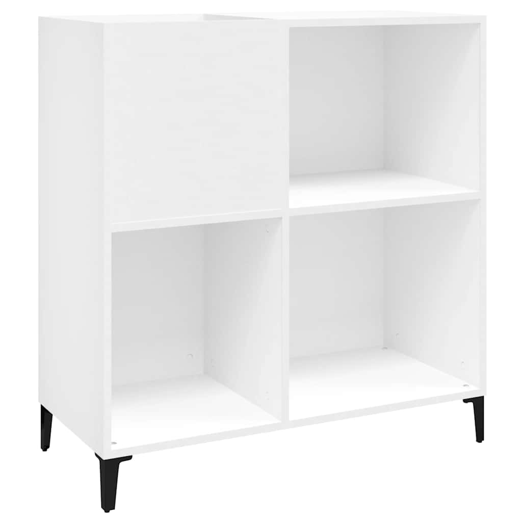 Record Cabinet White 84.5x38x89 cm Engineered Wood