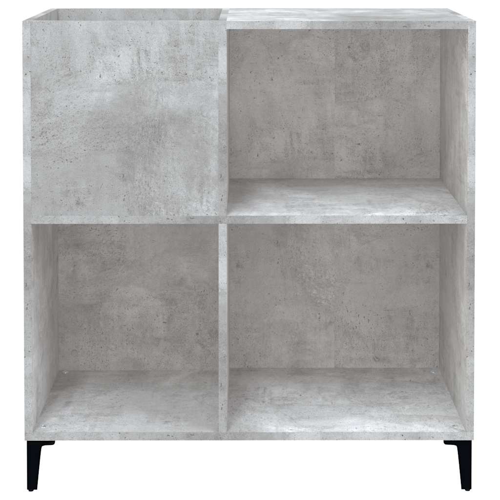 Record Cabinet Concrete Grey 84.5x38x89 cm Engineered Wood