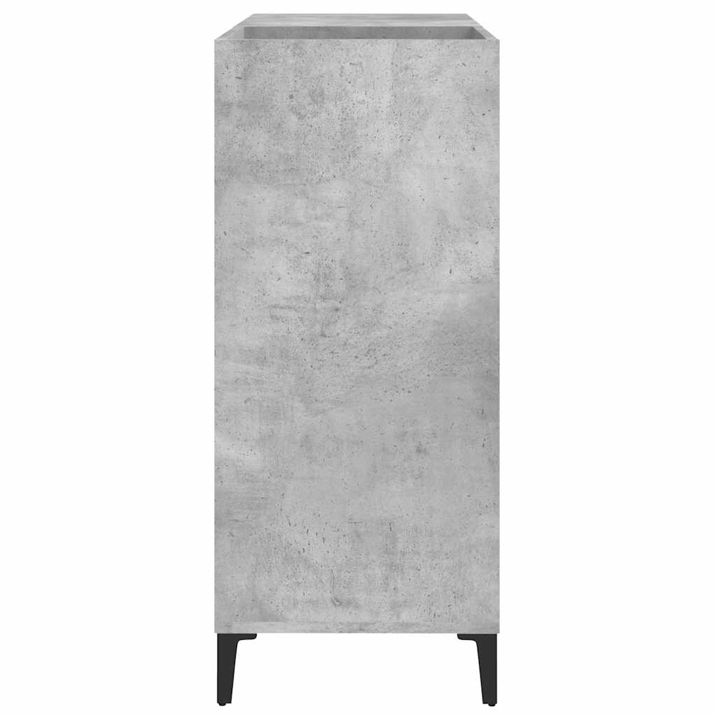 Record Cabinet Concrete Grey 84.5x38x89 cm Engineered Wood