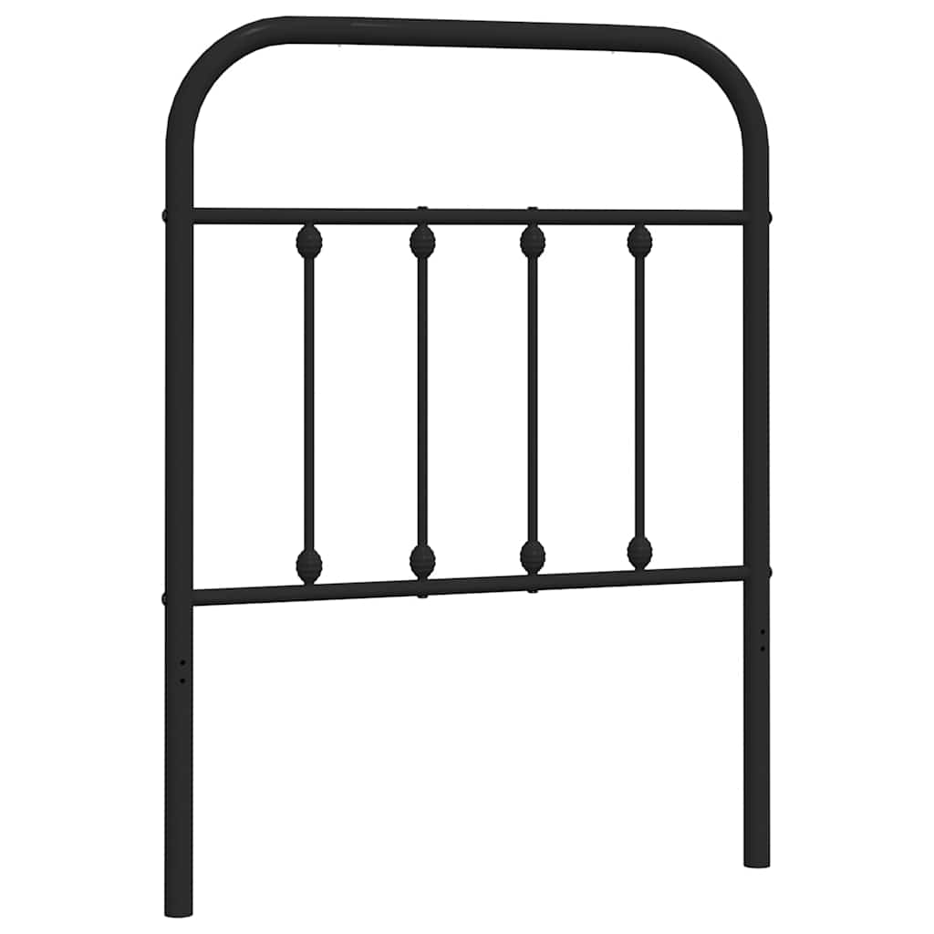 Metal Headboard Black 75 cm
