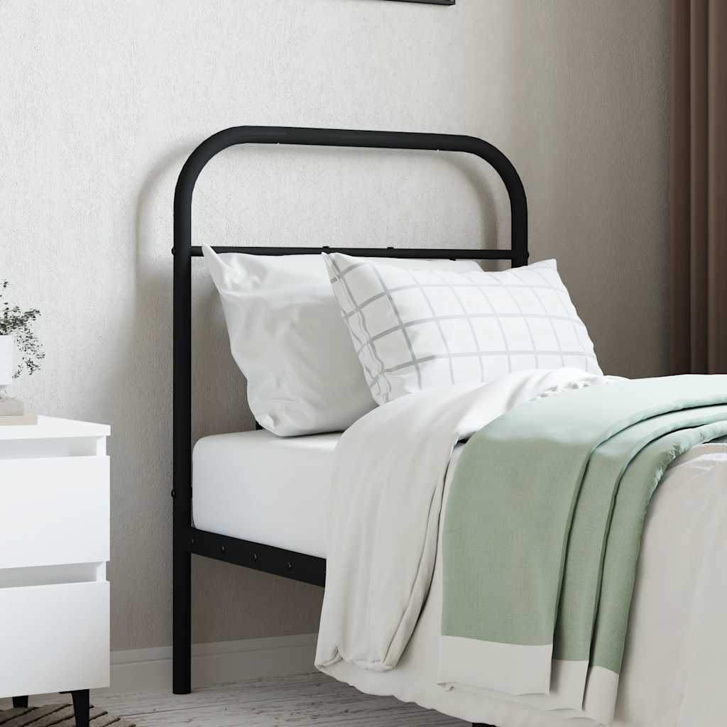 Metal Headboard Black 75 cm