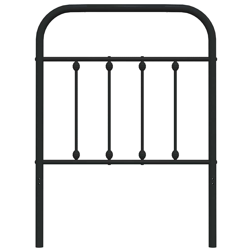 Metal Headboard Black 75 cm