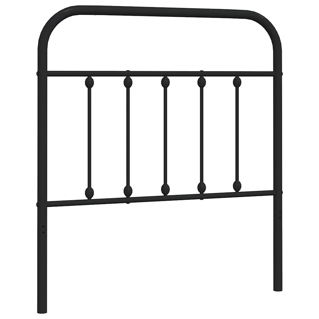 Metal Headboard Black 80 cm