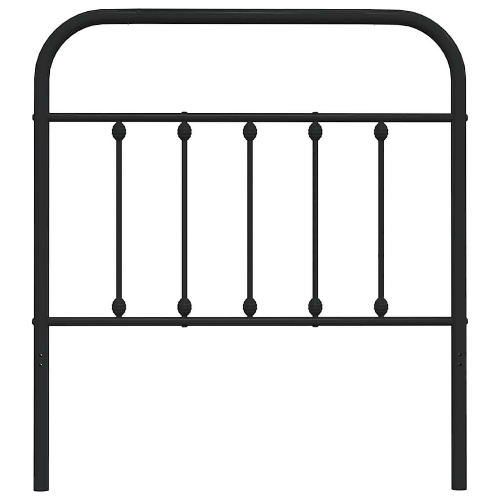 Metal Headboard Black 80 cm
