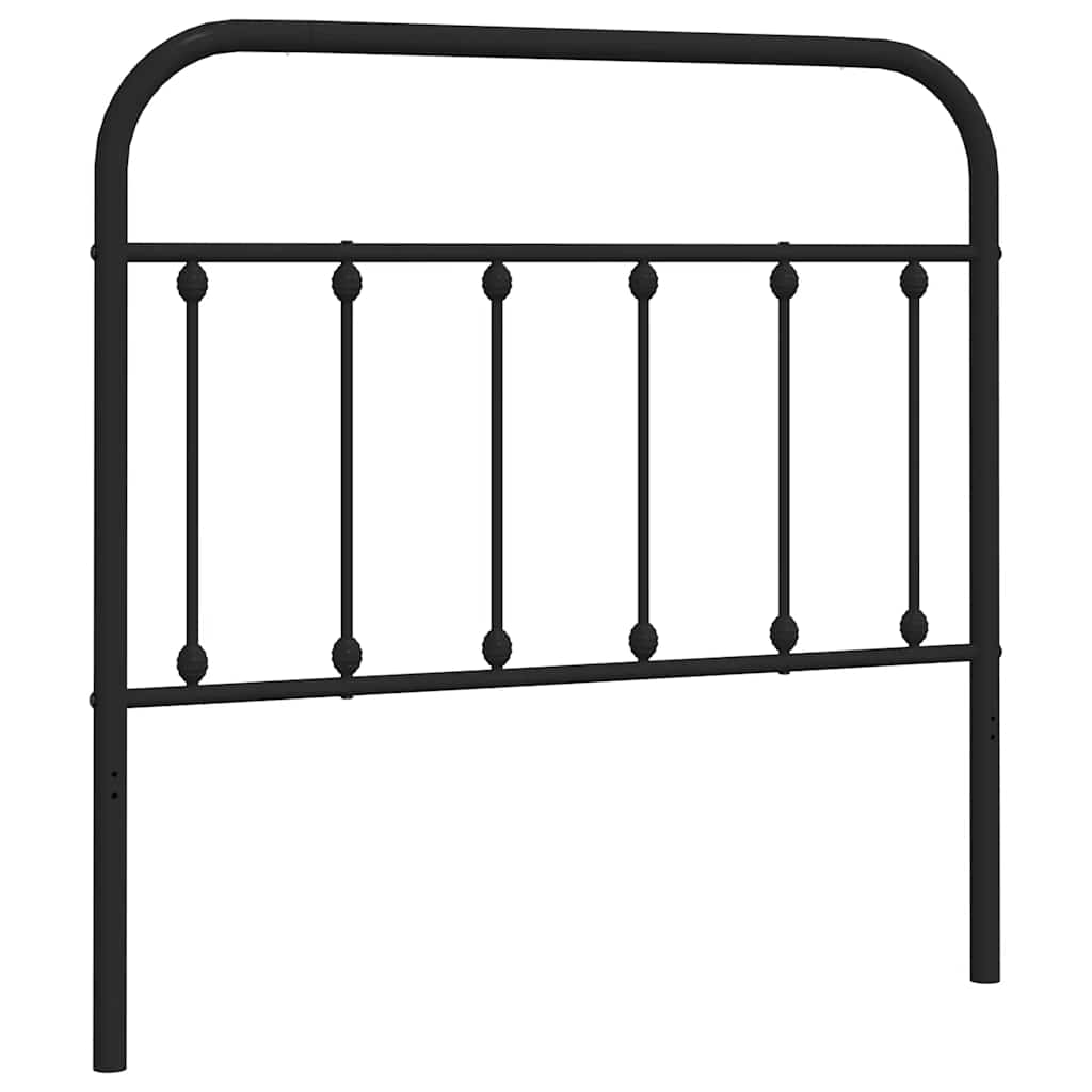 Metal Headboard Black 100 cm