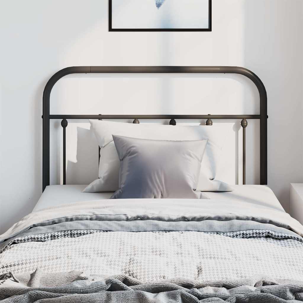 Metal Headboard Black 100 cm