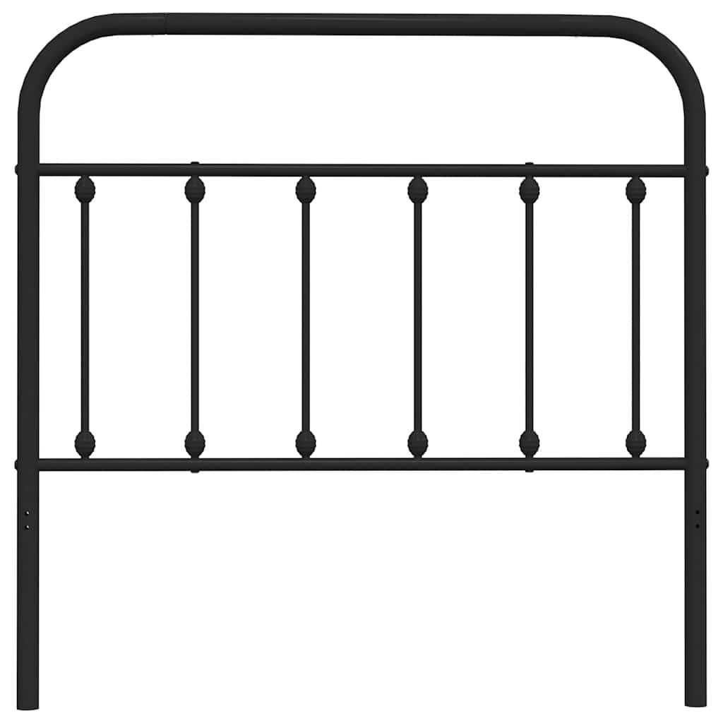 Metal Headboard Black 100 cm