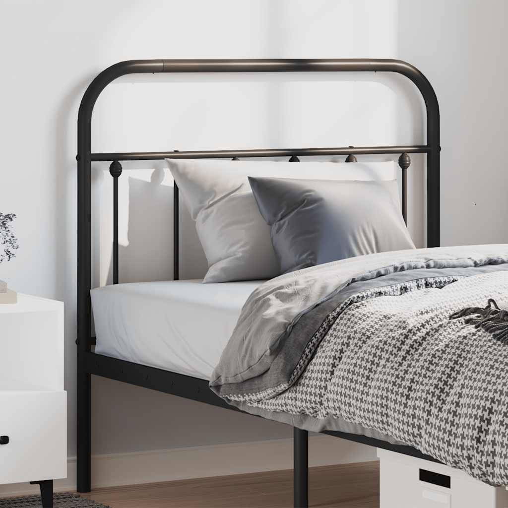 Metal Headboard Black 100 cm